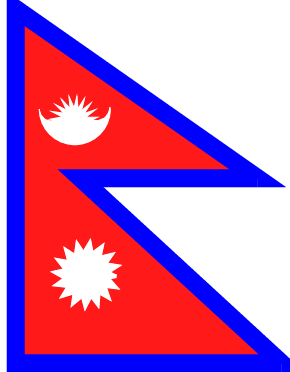 Rough flag of Nepal.